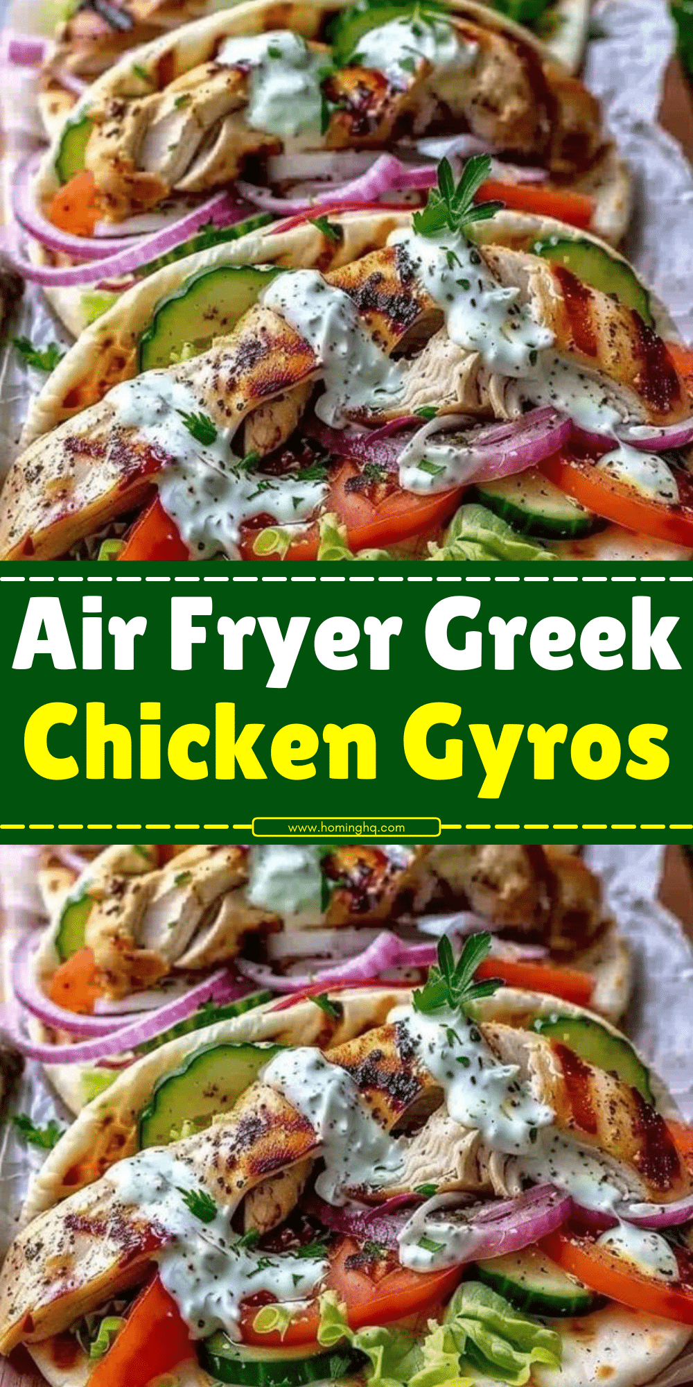 Air Fryer Greek Chicken Gyros