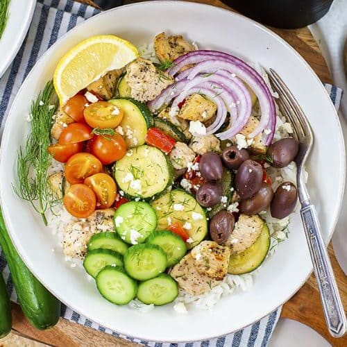 Air Fryer Greek Chicken Salad