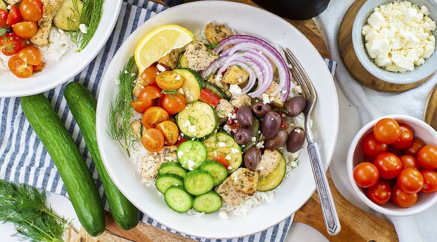 Air Fryer Greek Chicken Salad