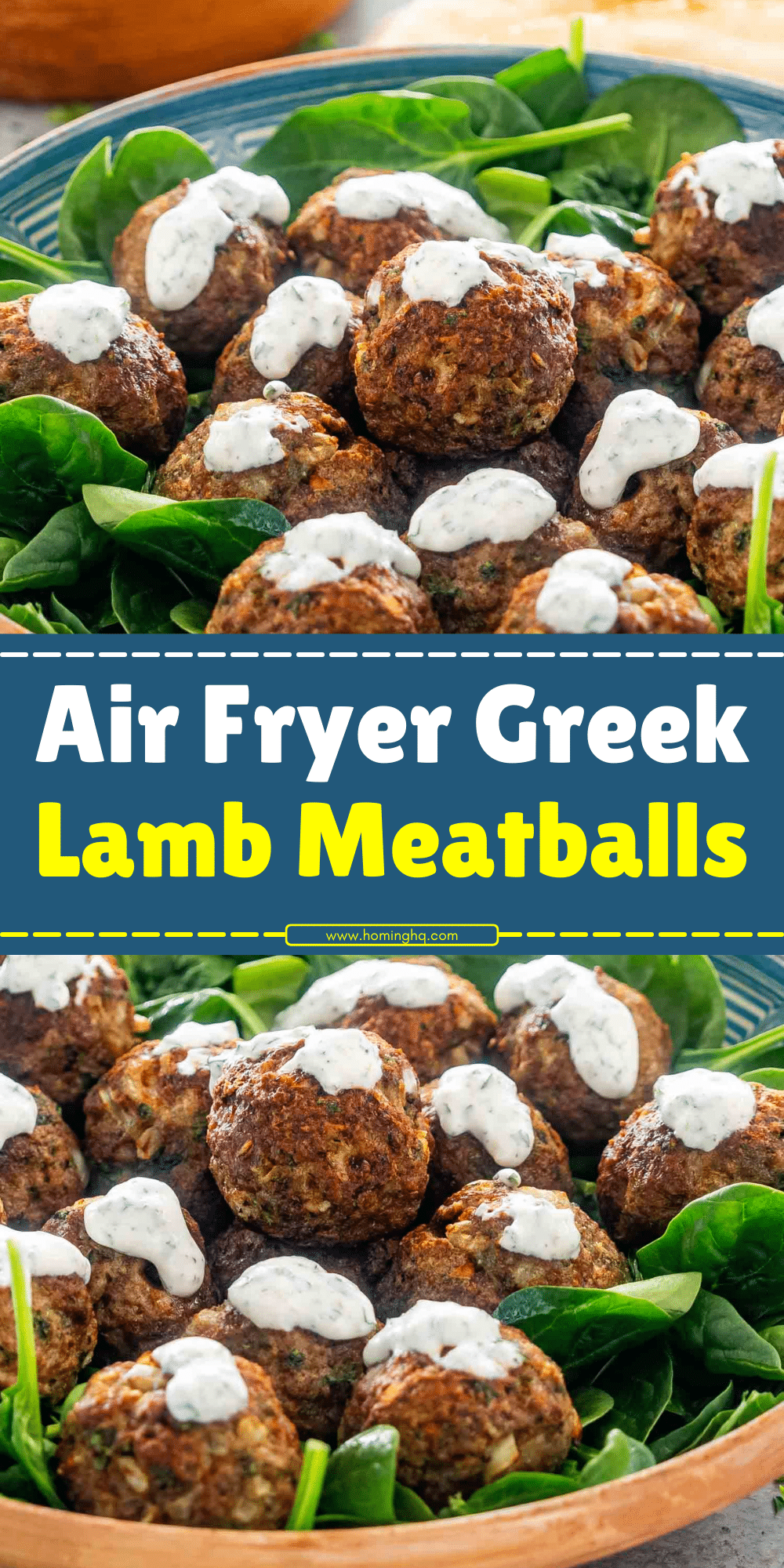 Air Fryer Greek Lamb Meatballs