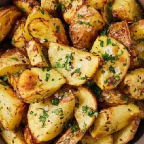 Air Fryer Greek Lemon Potatoes