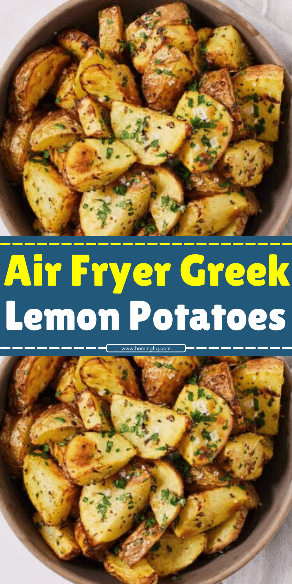 Air Fryer Greek Lemon Potatoes