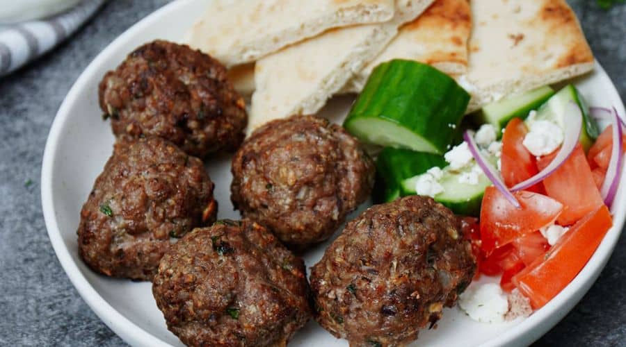 Air Fryer Greek Meatballs