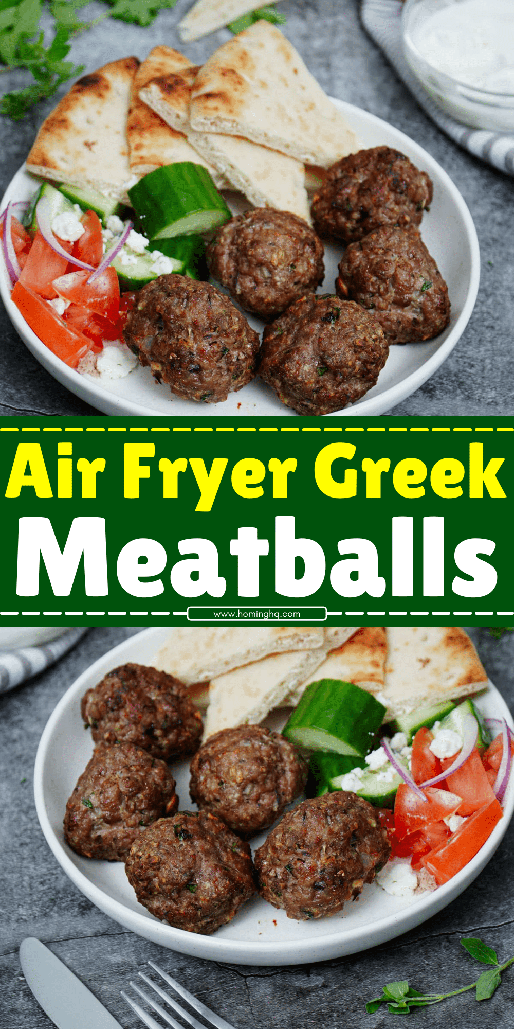 Air Fryer Greek Meatballs