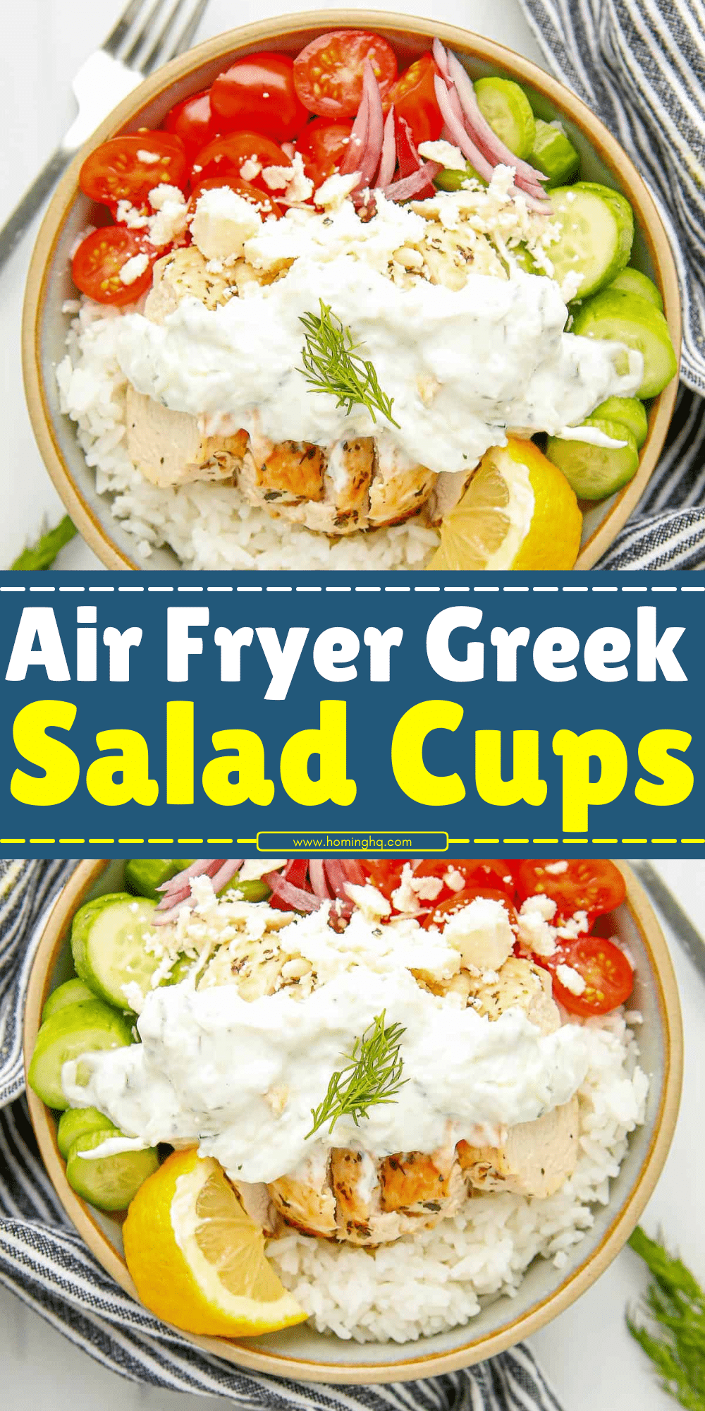 Air Fryer Greek Salad Cups