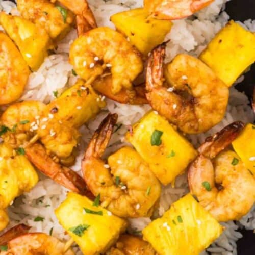 Air Fryer Greek Shrimp Skewers