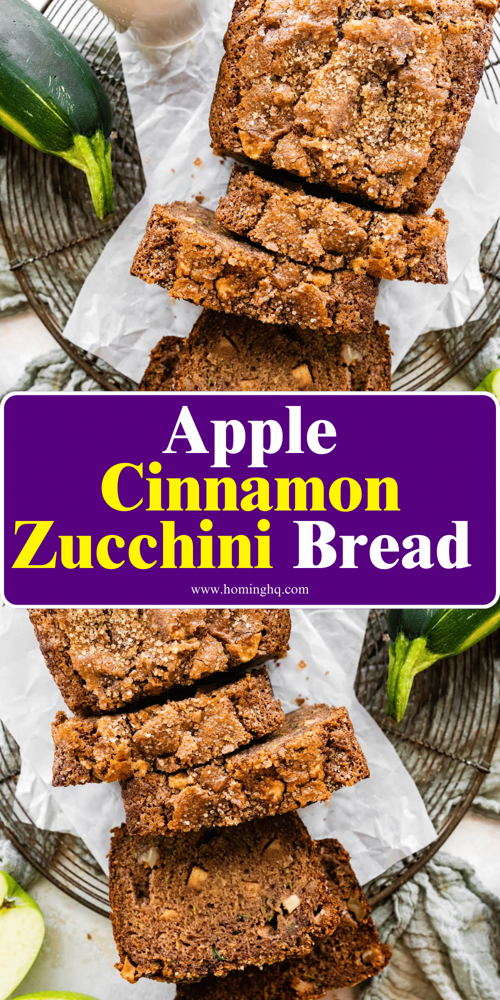 Apple Cinnamon Zucchini Bread