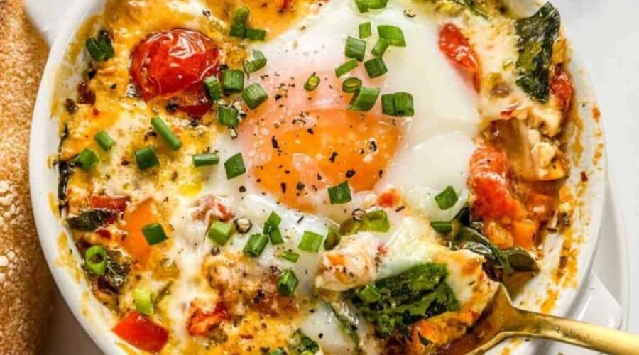 Baked Feta Eggs