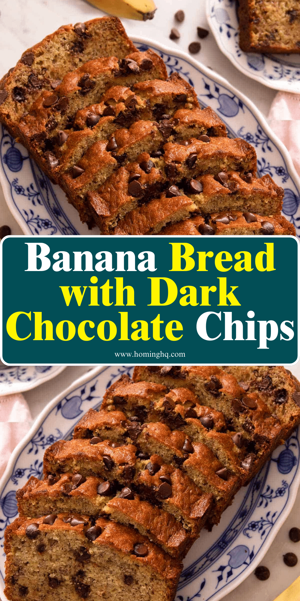 Banana Bread with Dark Chocolate Chips