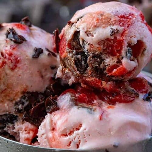 Chocolate Cherry Swirl Ice Cream