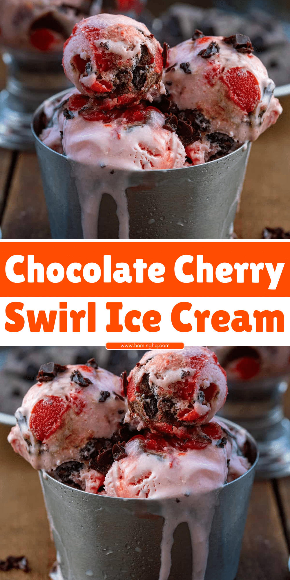 Chocolate Cherry Swirl Ice Cream