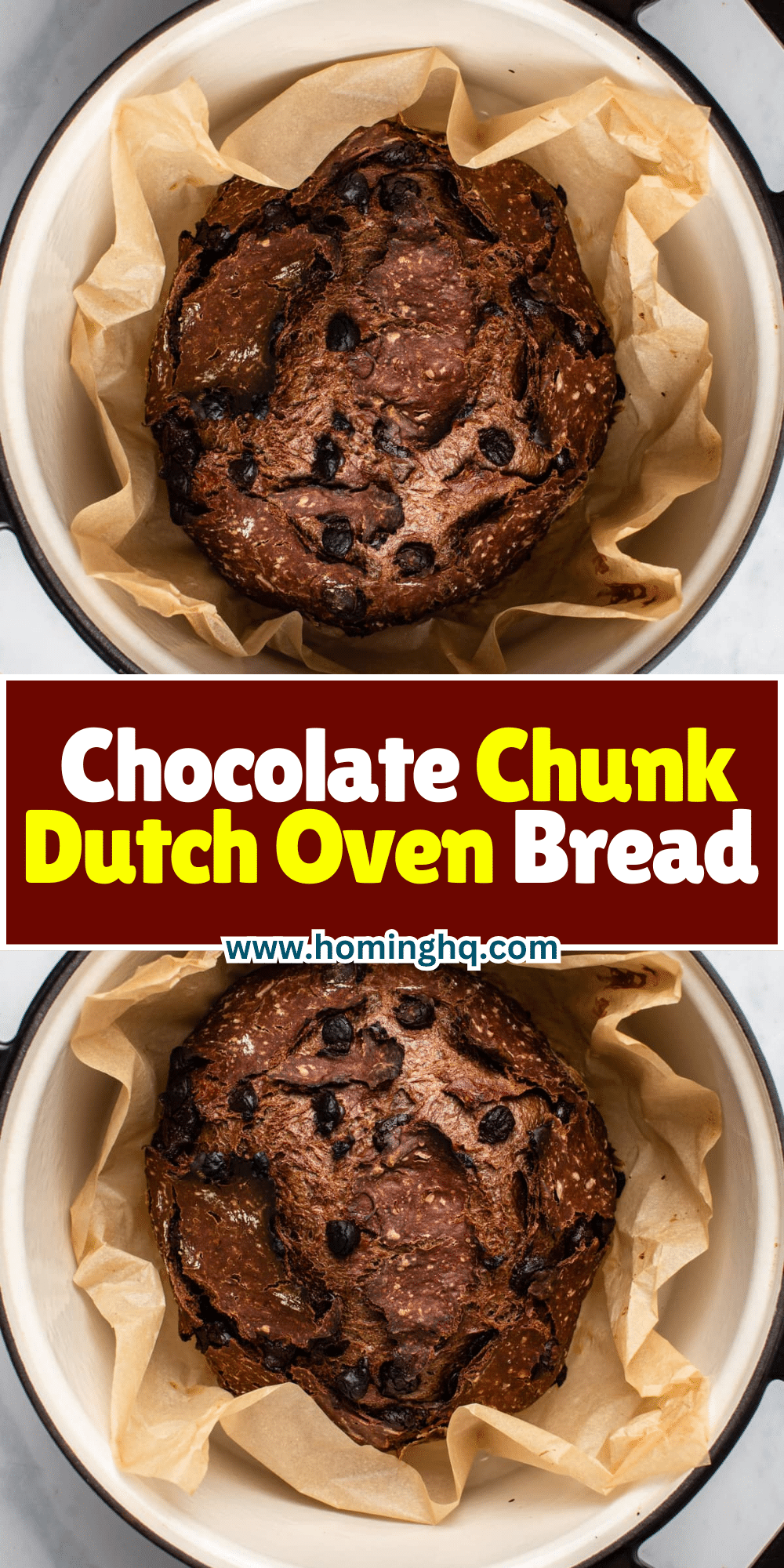 Chocolate Chunk Dutch Oven Bread