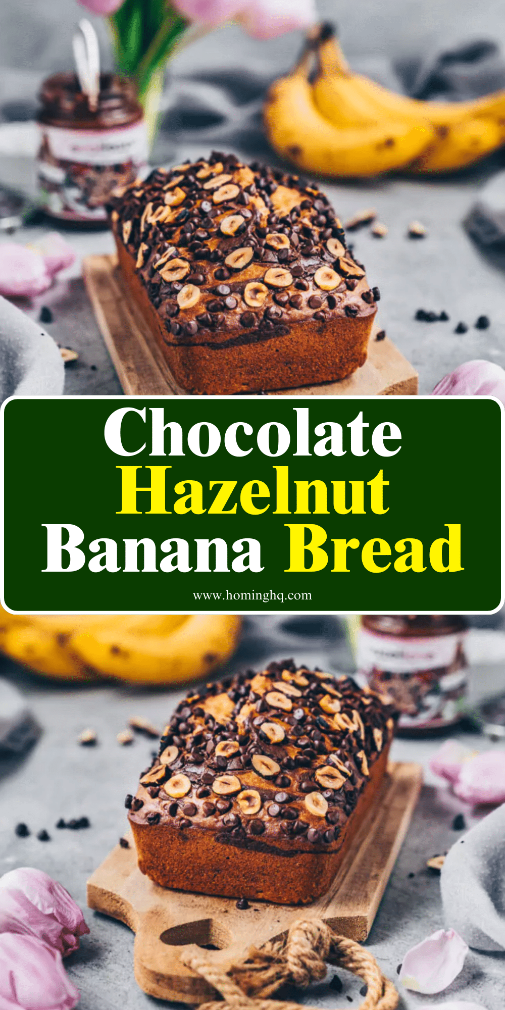 Chocolate Hazelnut Banana Bread