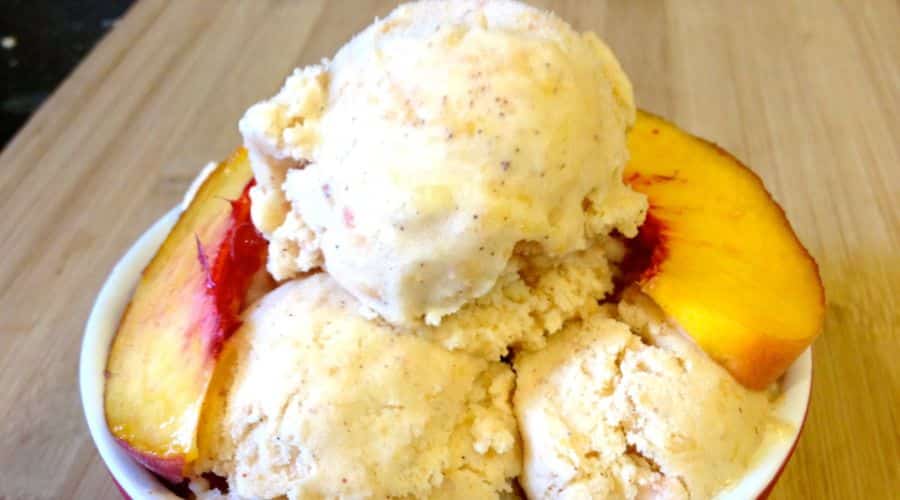 Ginger Peach Ice Cream