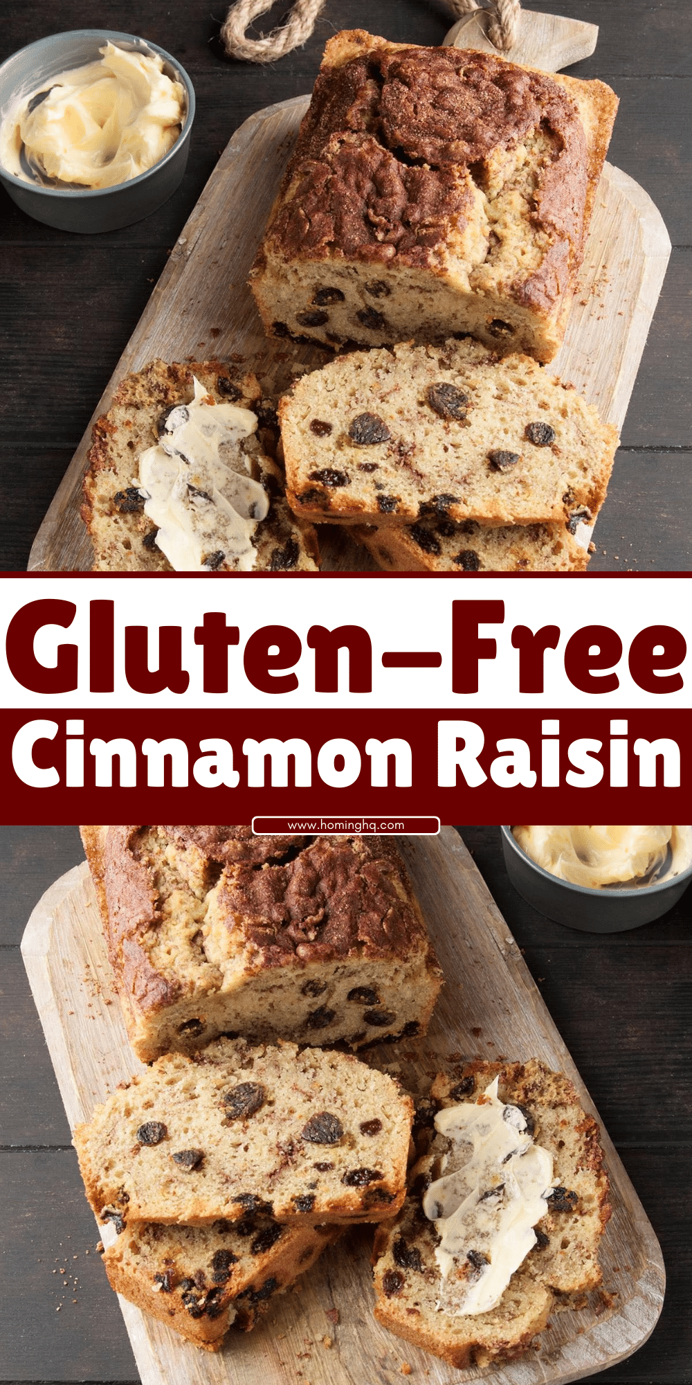 Gluten Free Cinnamon Raisin Bread