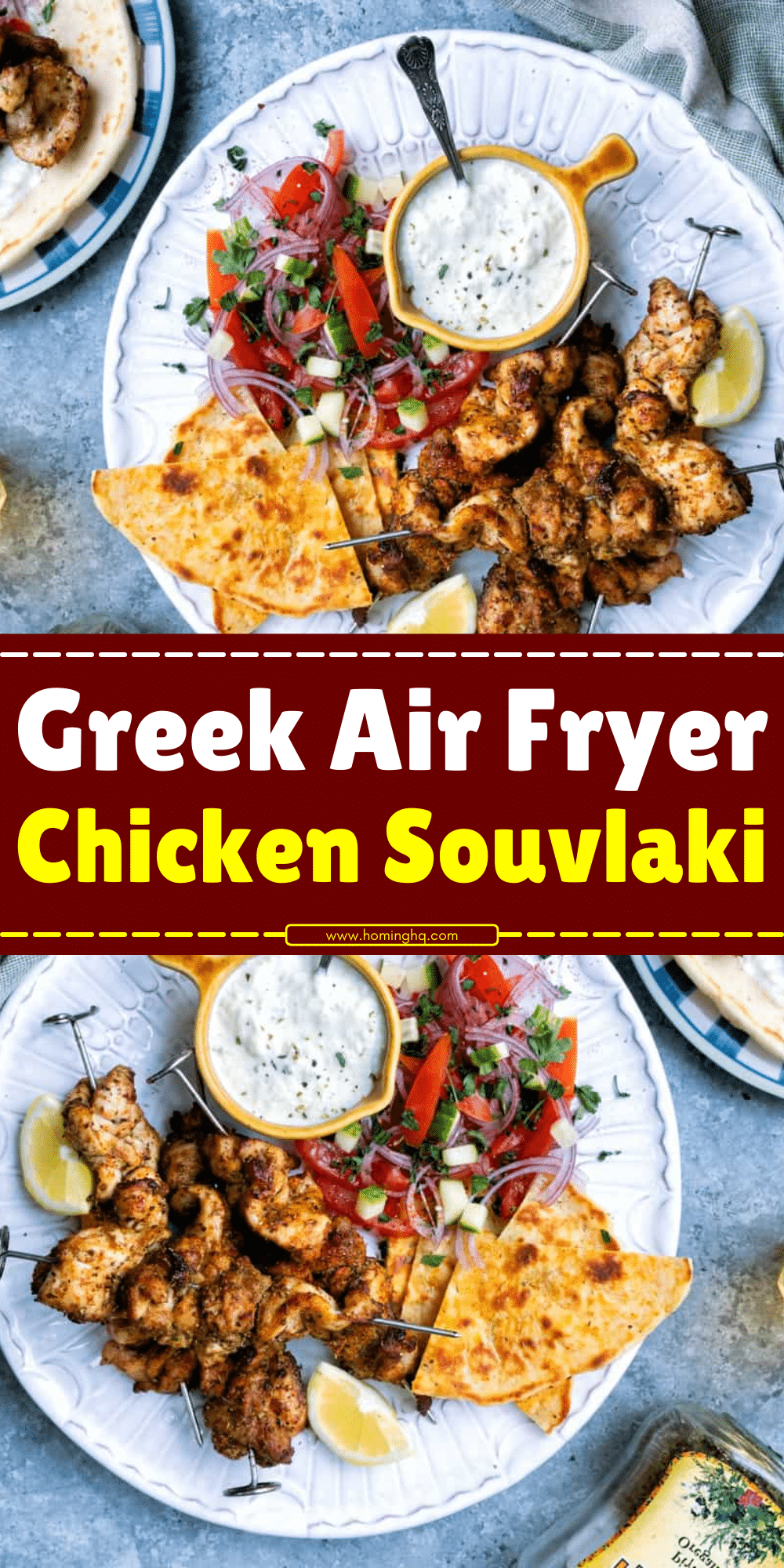 Greek Air Fryer Chicken Souvlaki