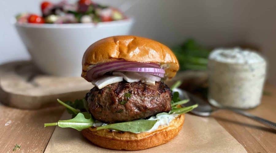 Greek American Lamb Burgers