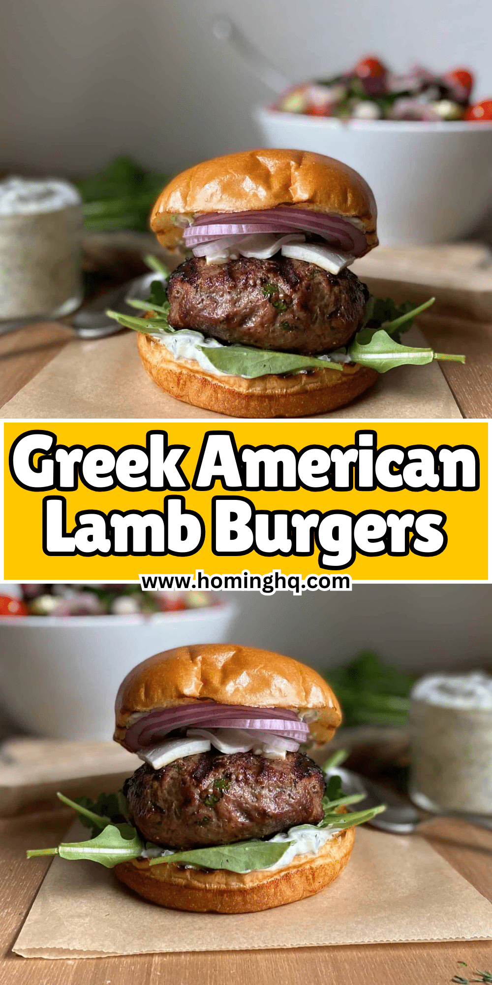 Greek American Lamb Burgers