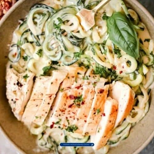 Keto Chicken Alfredo Zoodles