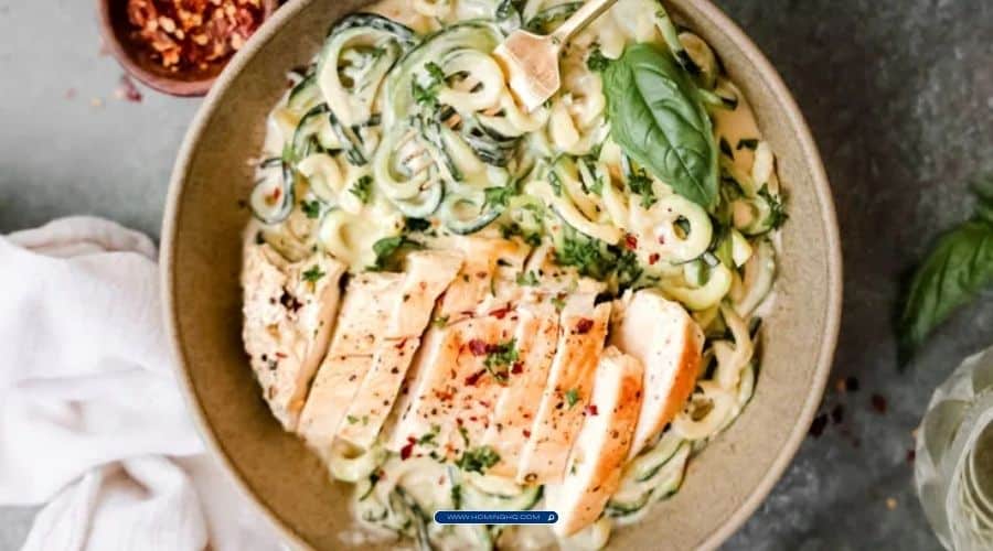 Keto Chicken Alfredo Zoodles