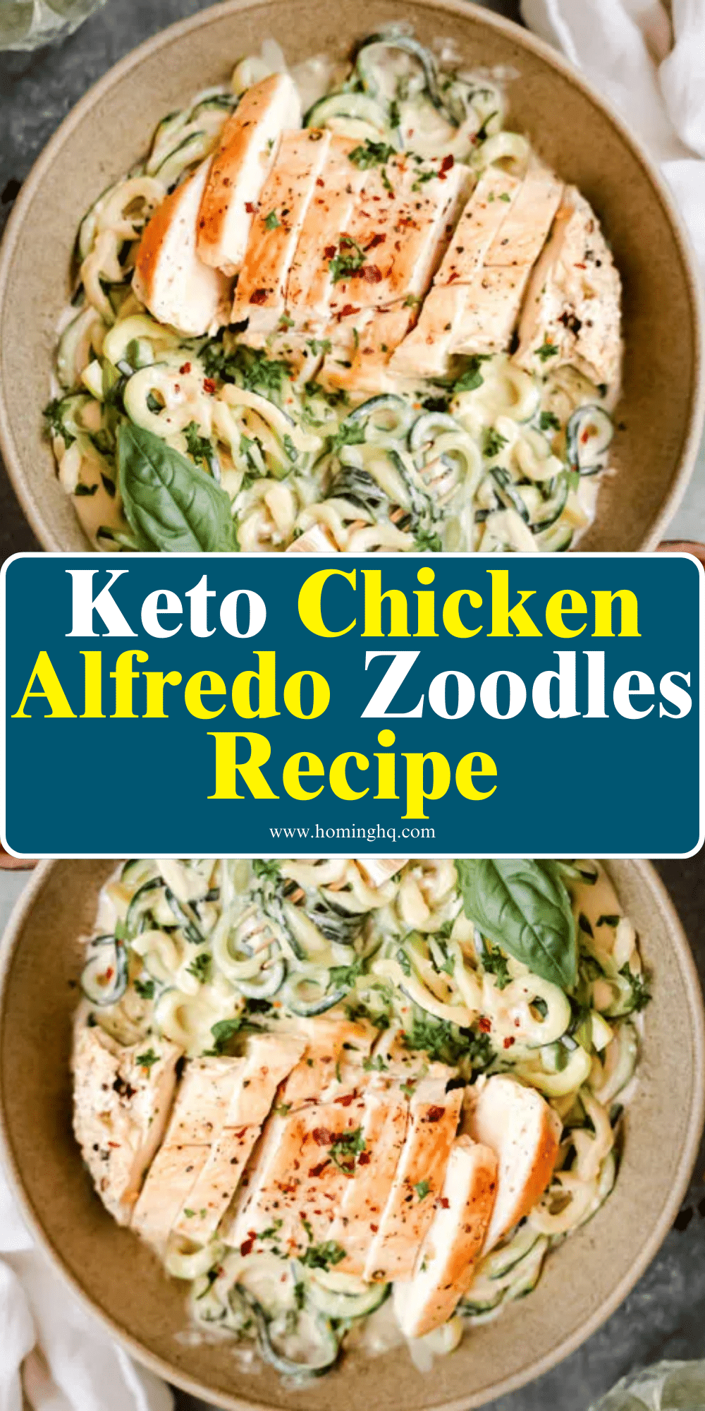 Keto Chicken Alfredo Zoodles