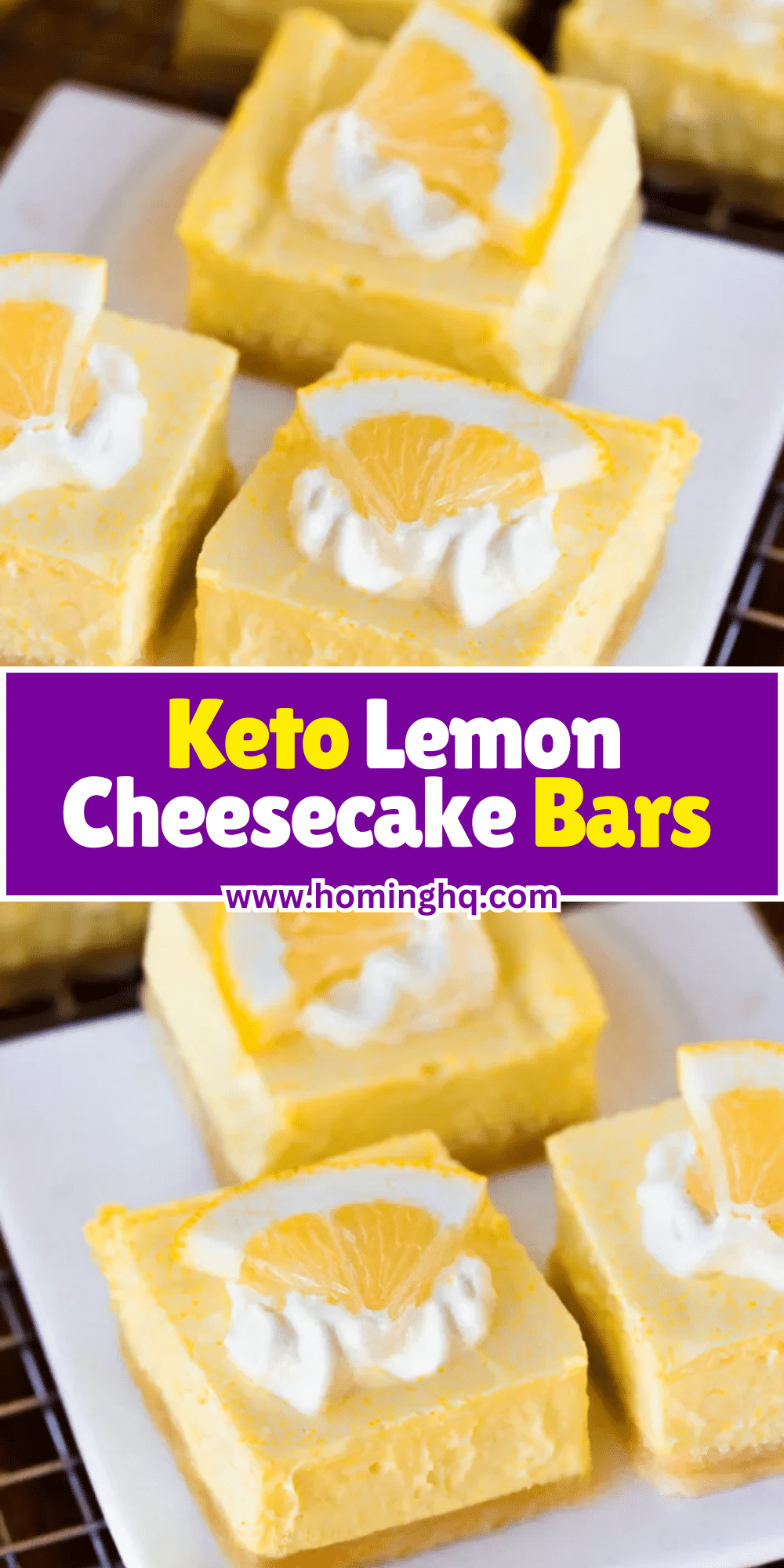 Keto Lemon Cheesecake Bars