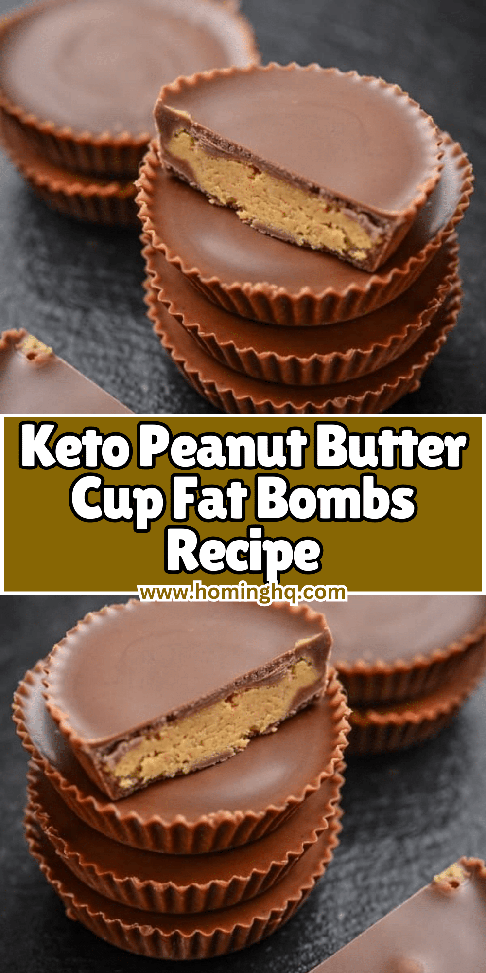 Keto Peanut Butter Cup Fat Bombs