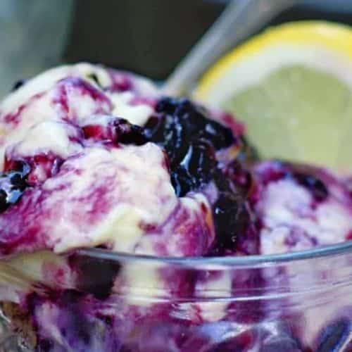 Lemon Blueberry Swirl Ice Cream