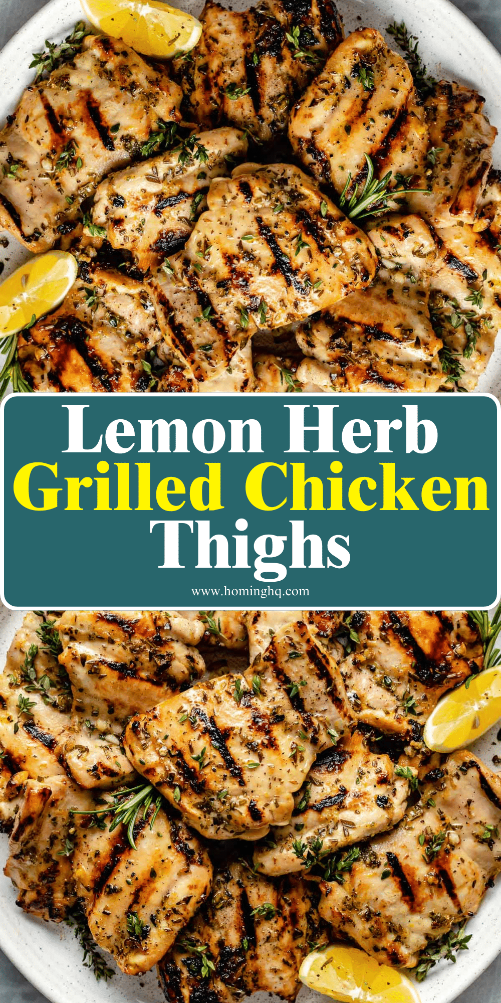 Lemon Herb Grilled Chicken Thighs