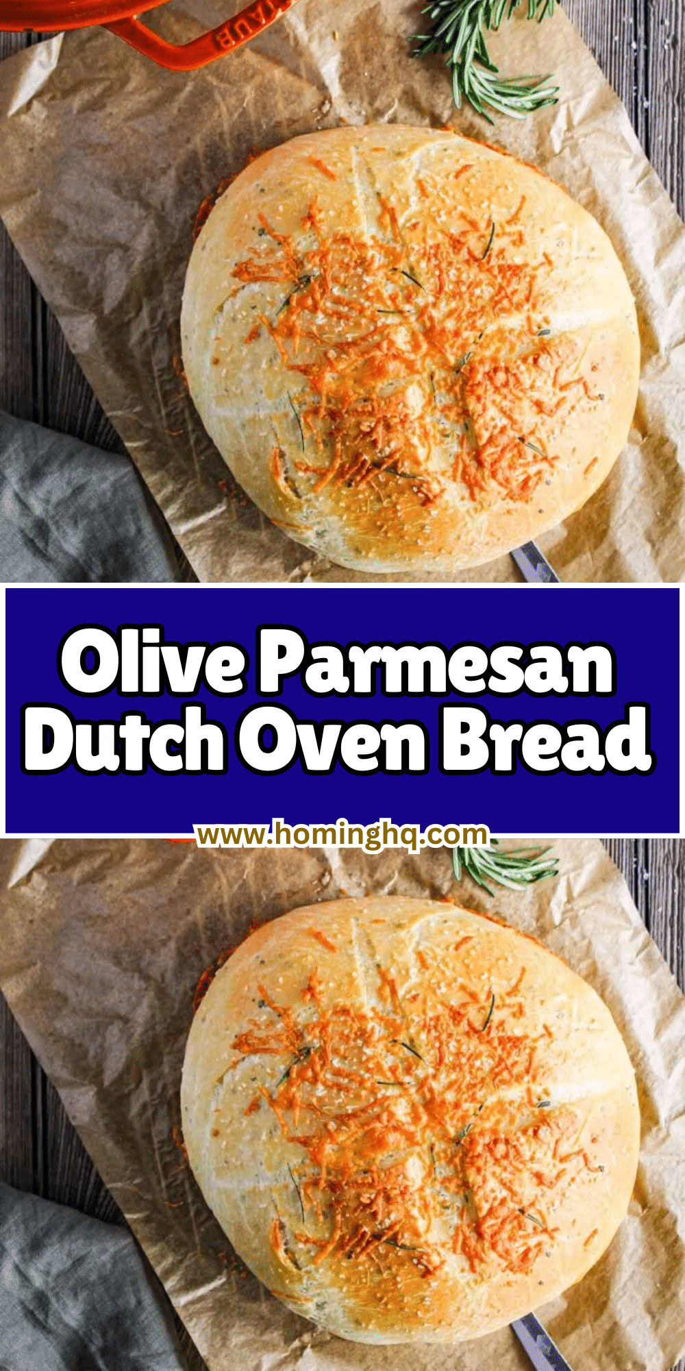 Olive Parmesan Dutch Oven Bread