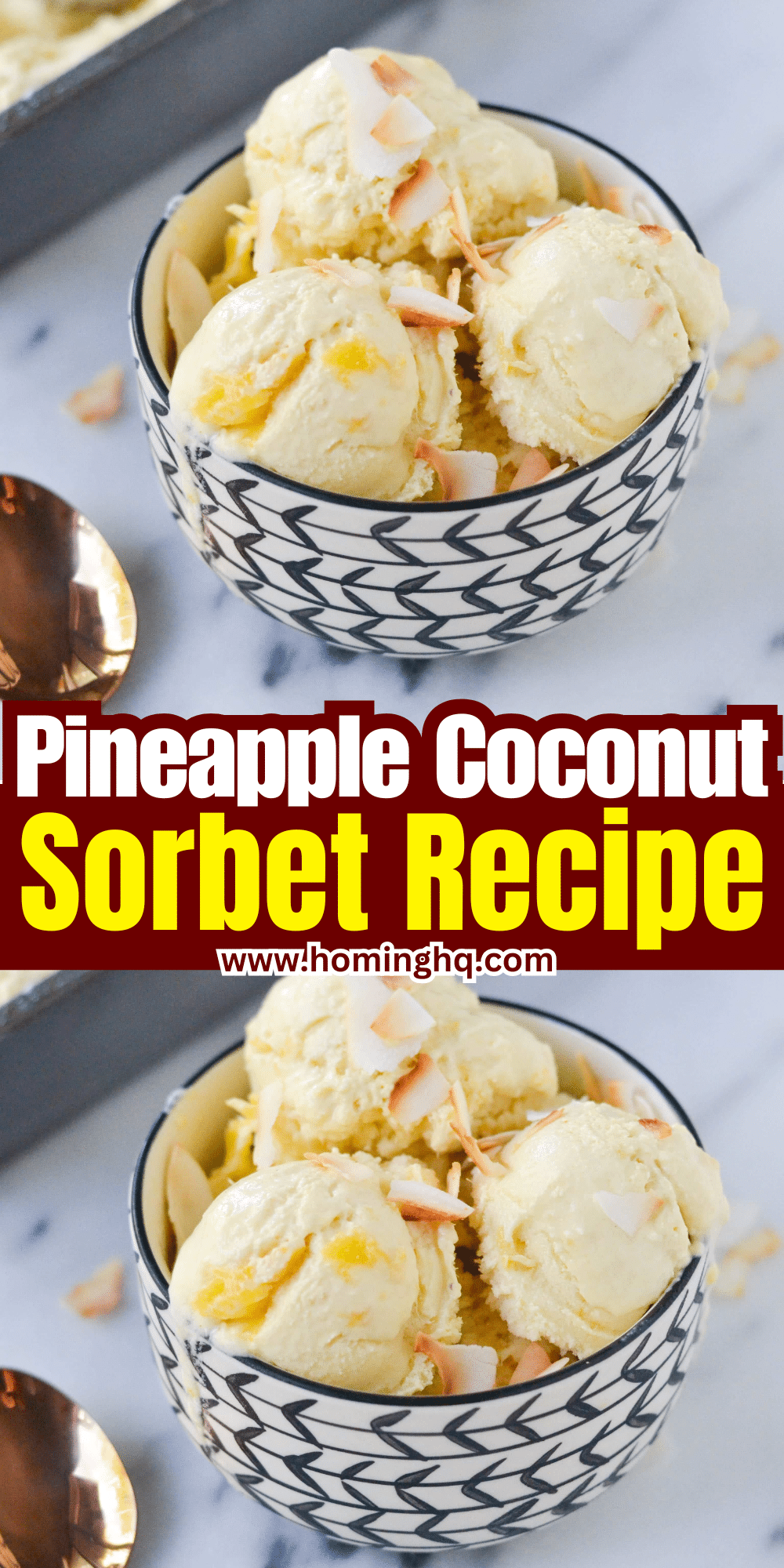 Pineapple Coconut Sorbet