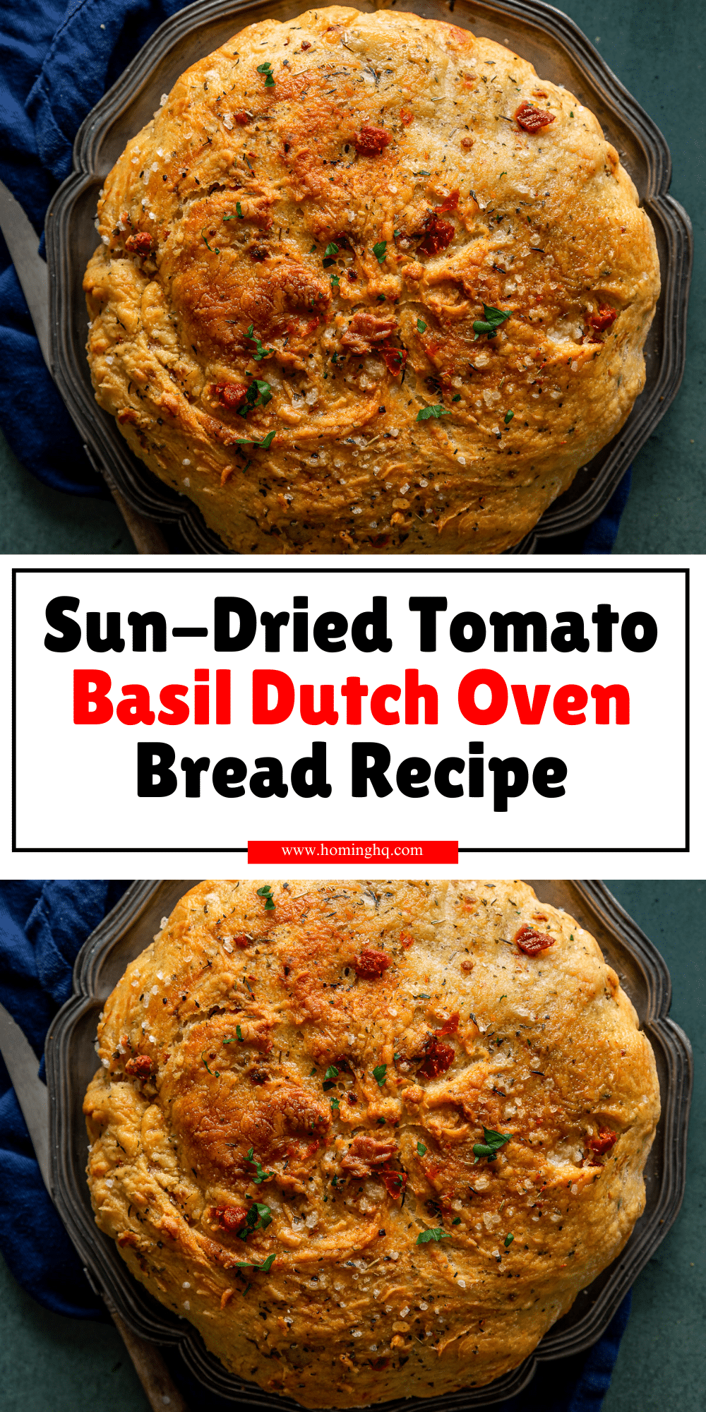 Sun Dried Tomato Basil Dutch Oven Bread