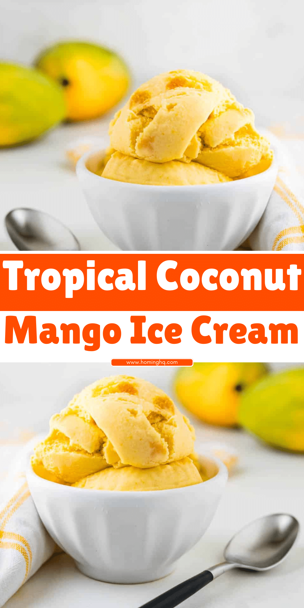 Tropical Coconut Mango Ice Cream