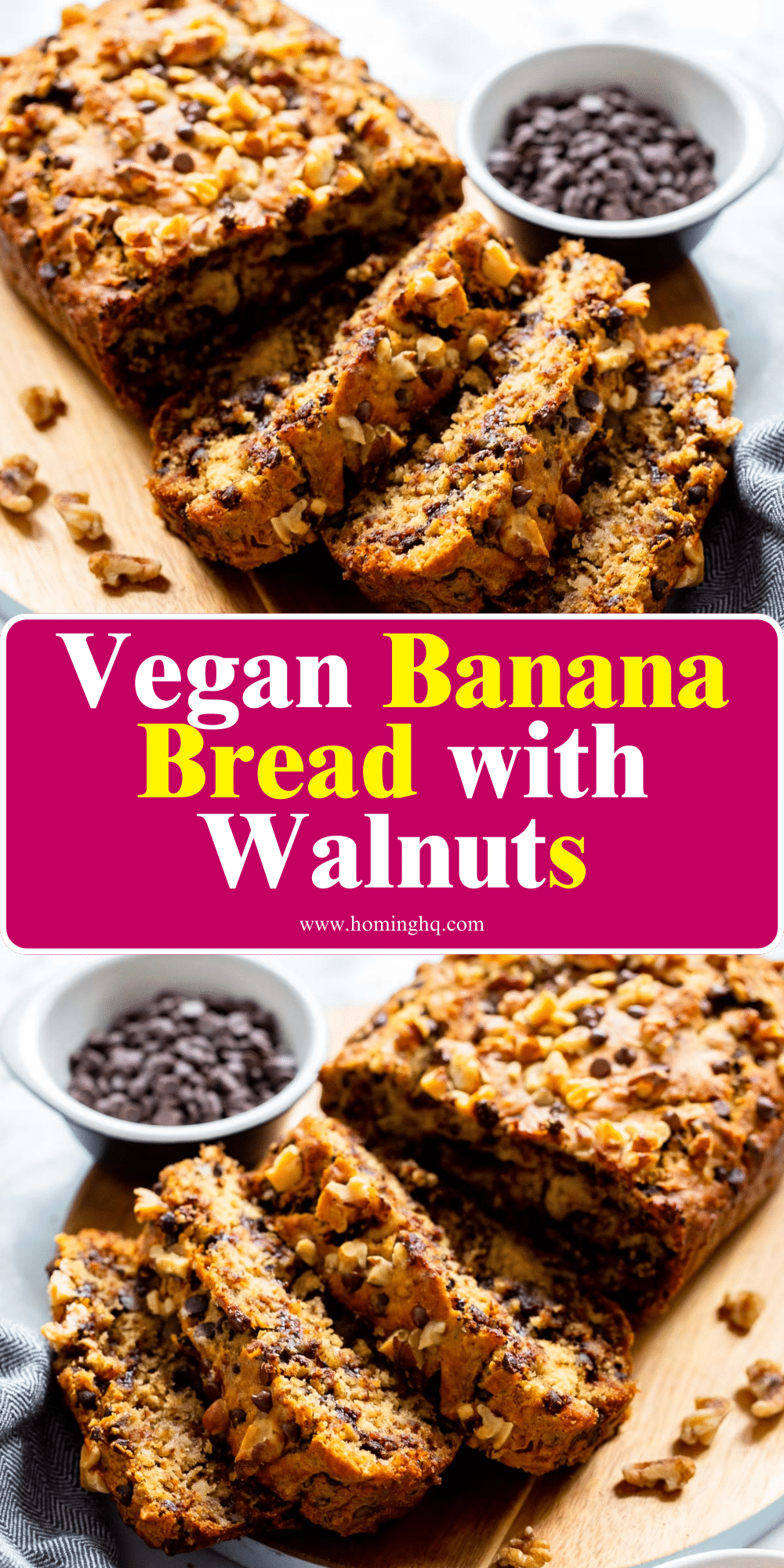 Vegan Banana Bread with Walnuts