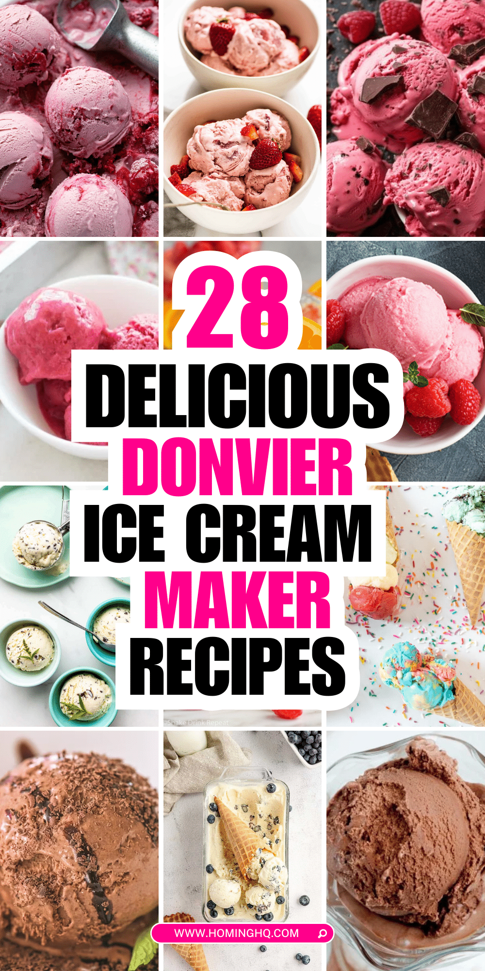 donvier ice cream maker recipes