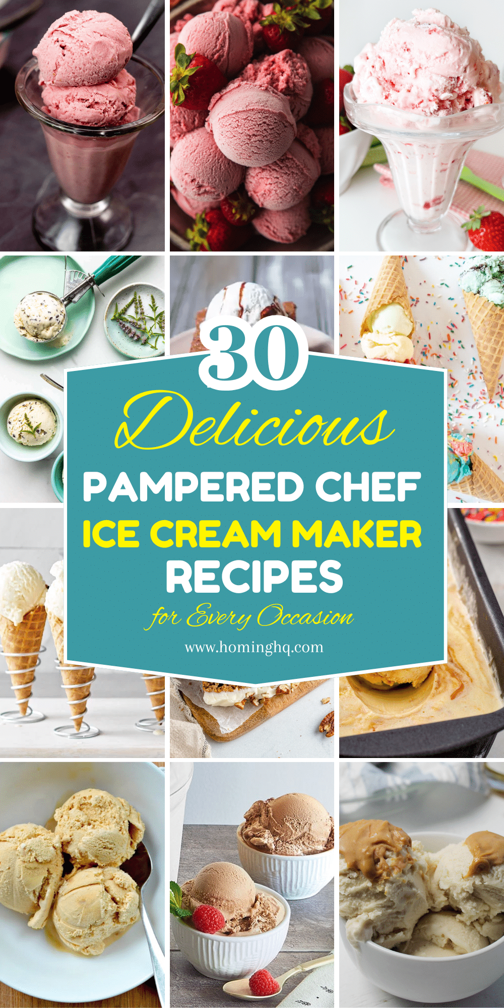 pampered chef ice cream maker recipes