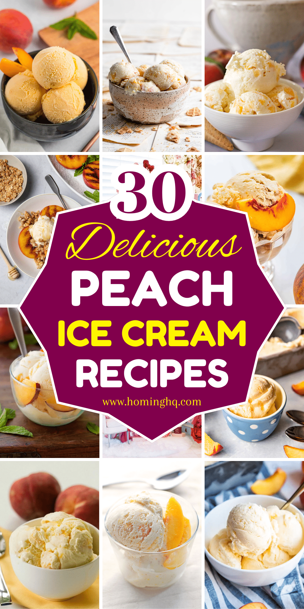 peach ice cream recipes