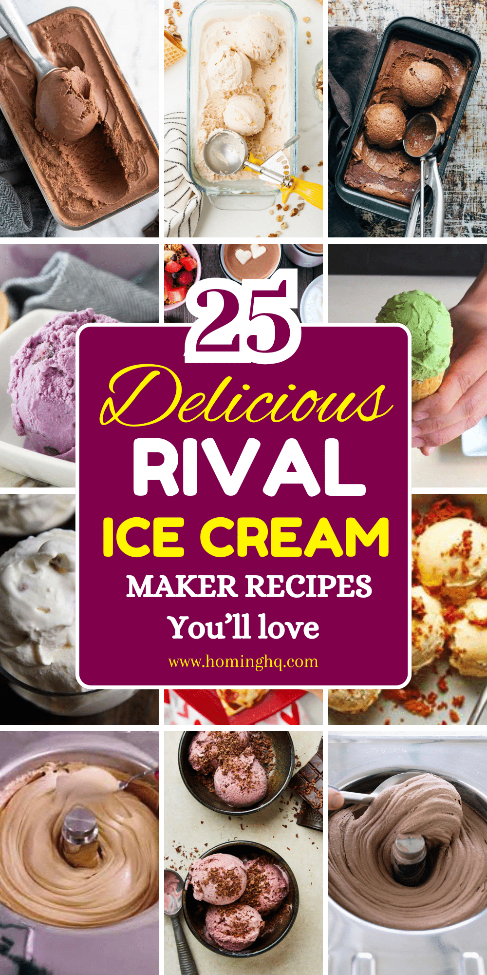 rival ice cream maker recipes