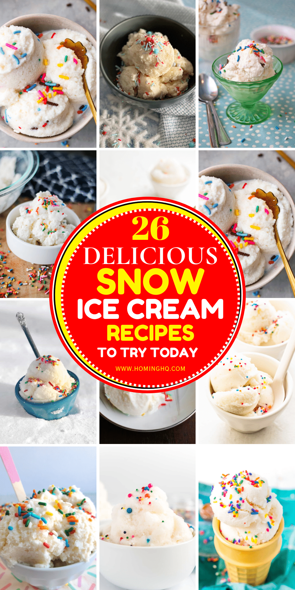 snow ice cream recipes