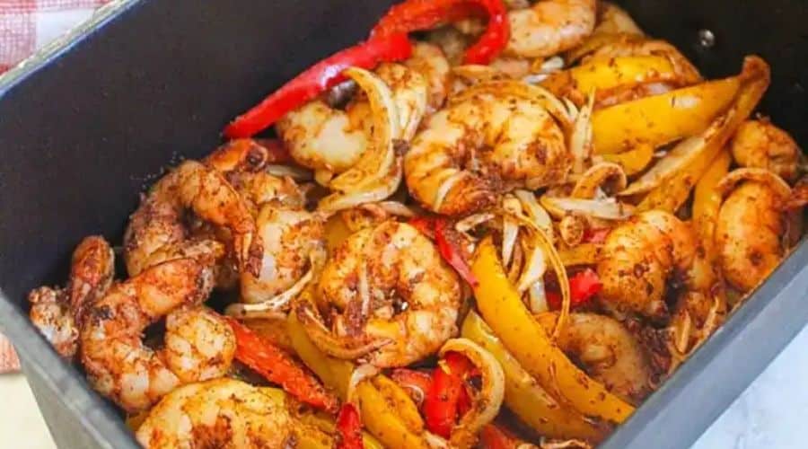 Air Fryer Shrimp Fajitas