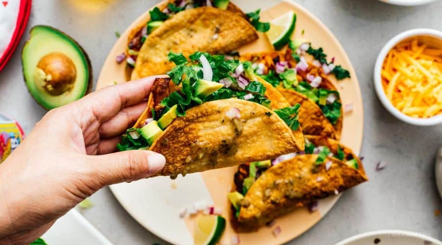 Crispy Air Fryer Chicken Tacos