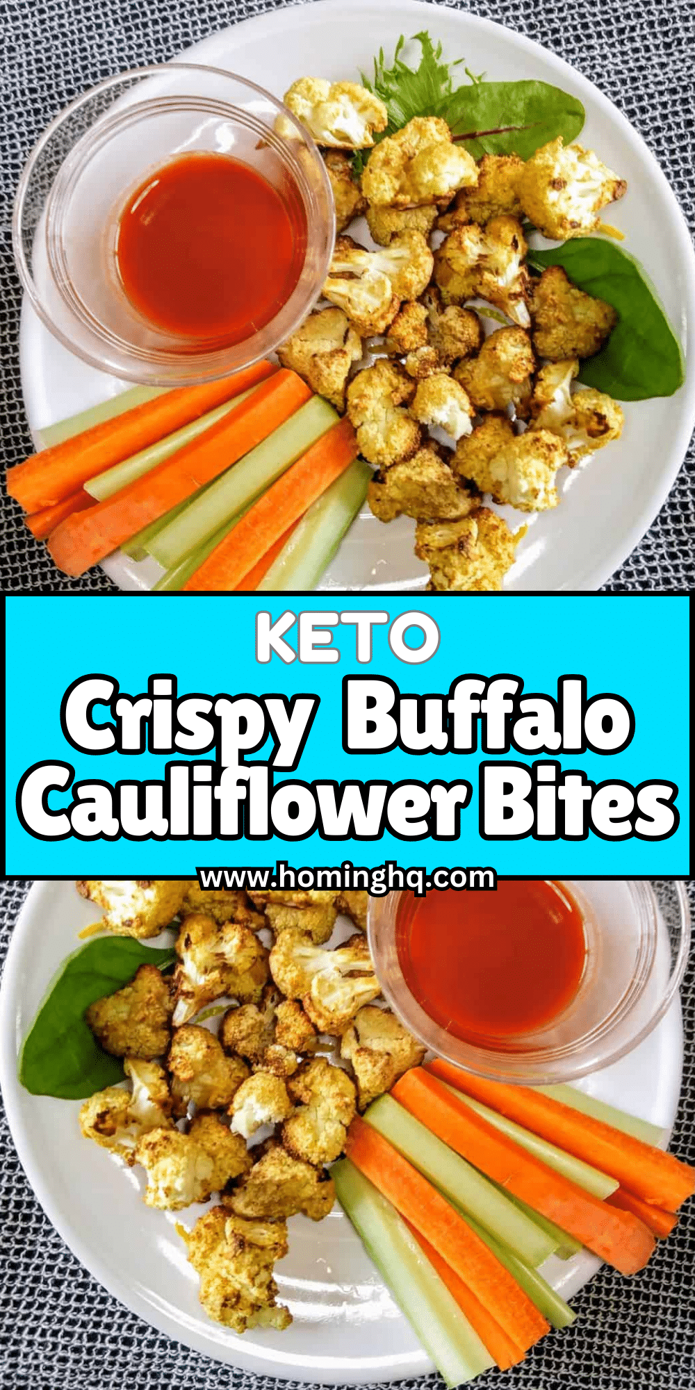 Crispy Keto Buffalo Cauliflower Bites