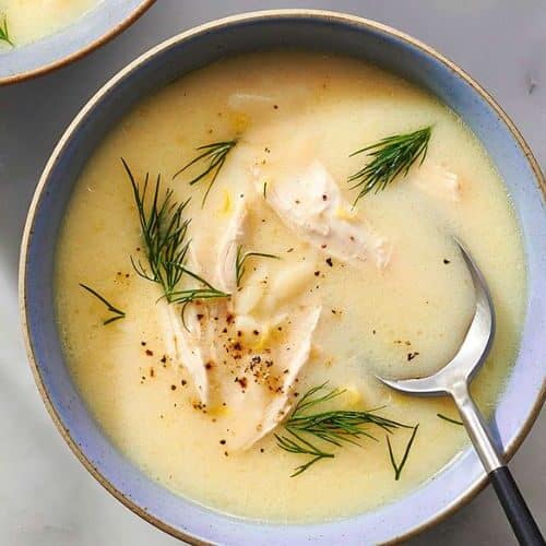 Greek American Avgolemono Soup