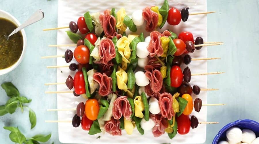 Greek Antipasto Skewers