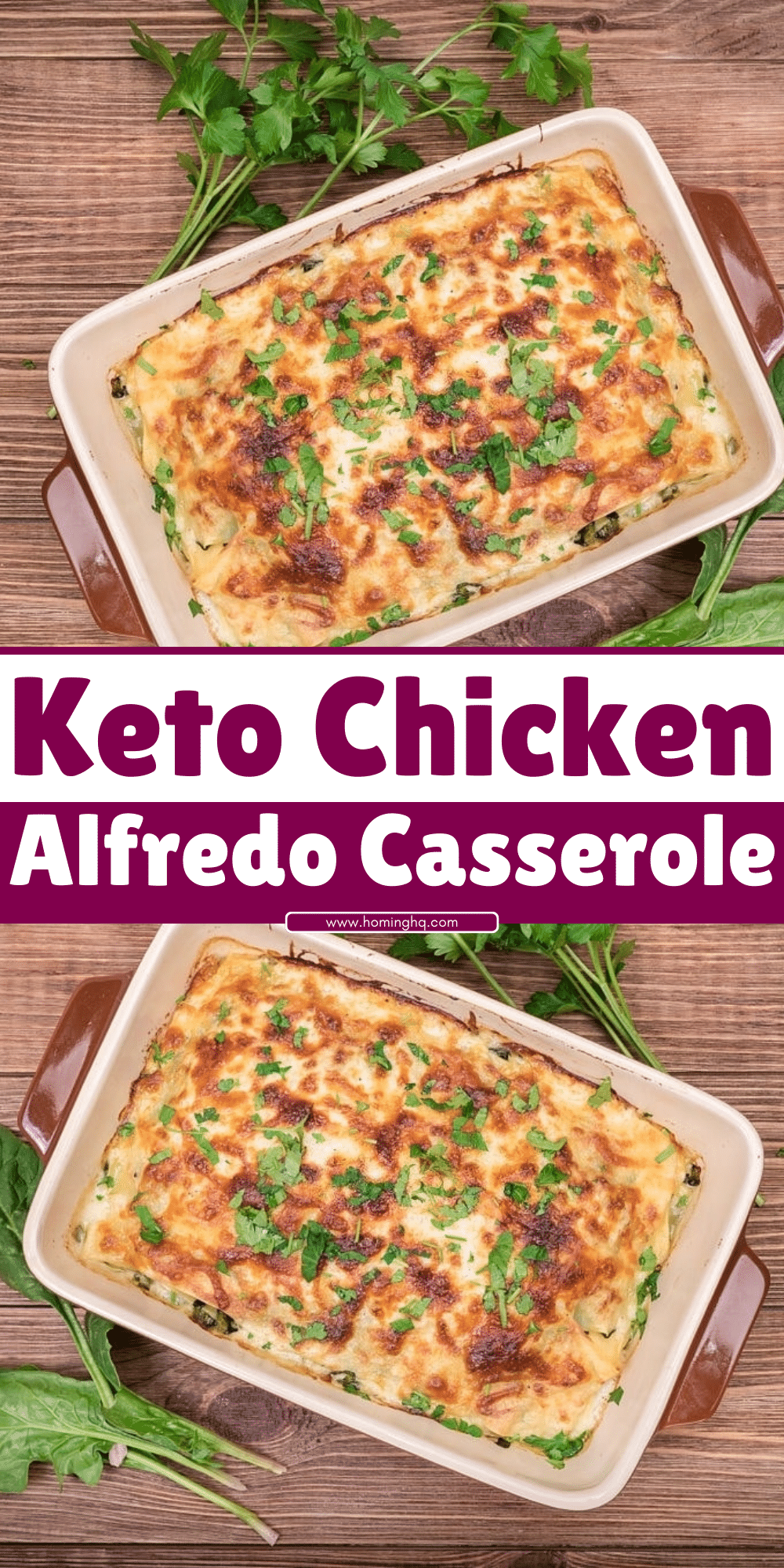 Keto Chicken Alfredo Casserole