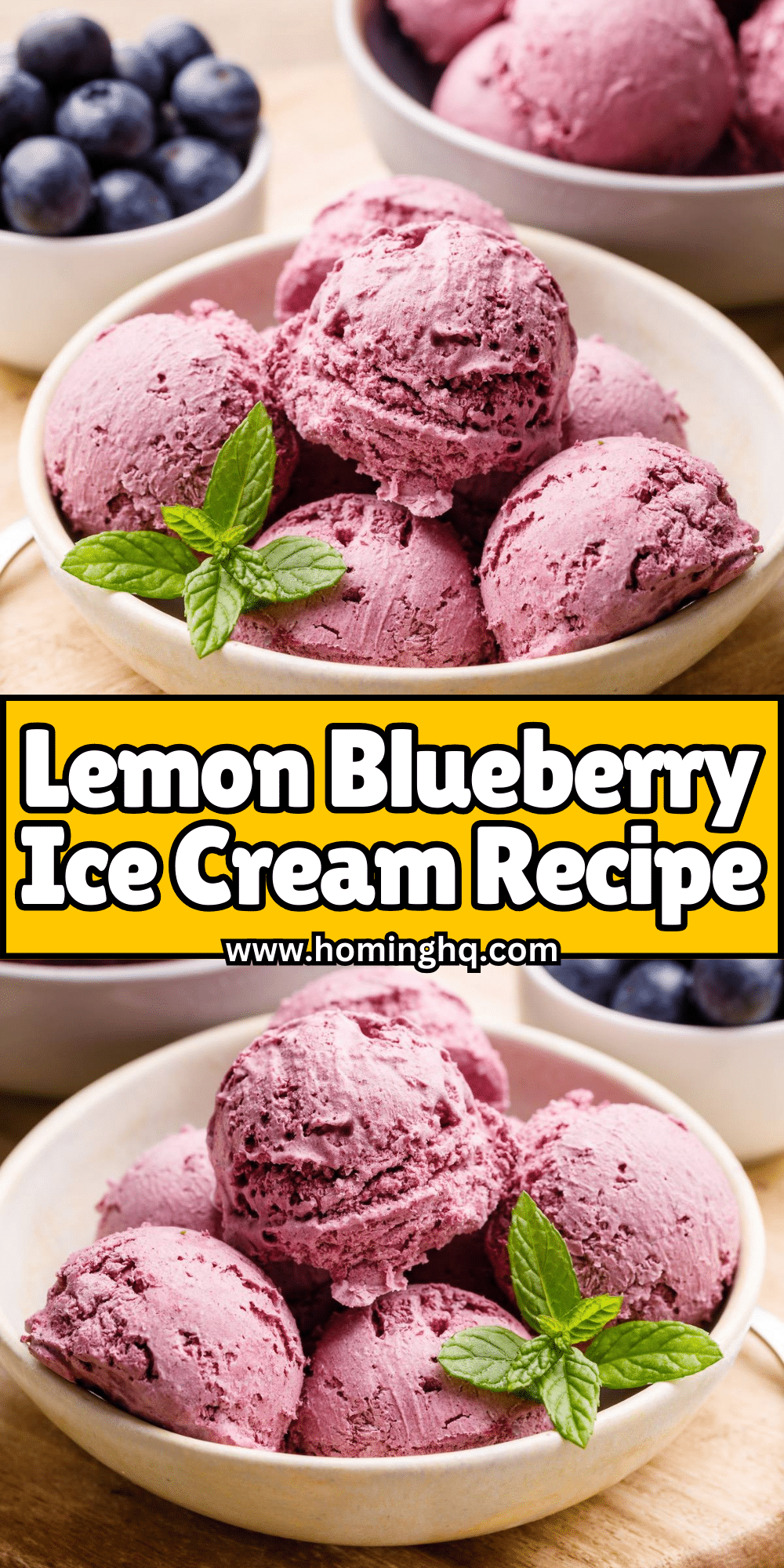 Lemon Blueberry Ice Cream