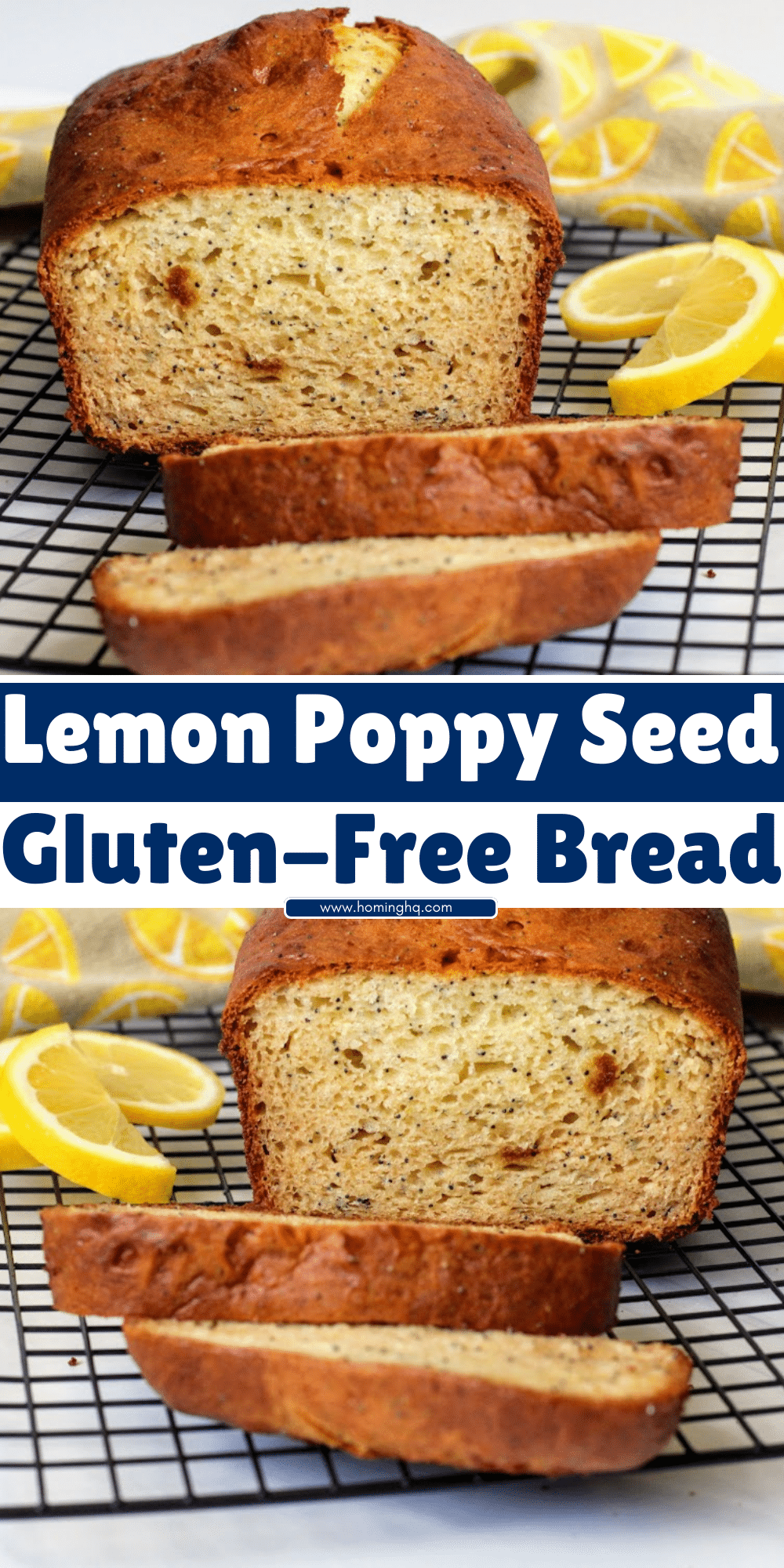 Lemon Poppy Seed Gluten Free Bread