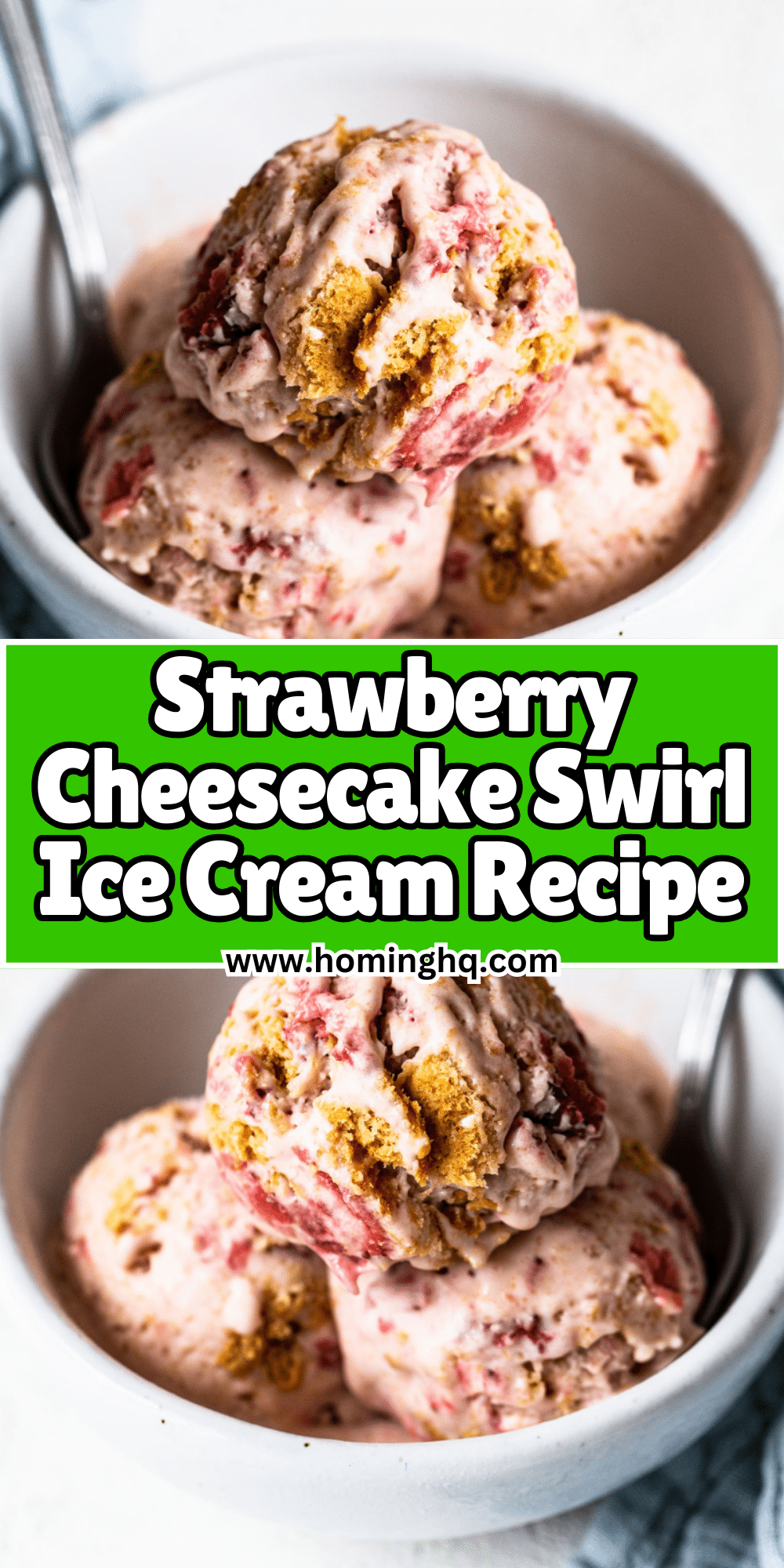 Strawberry Cheesecake Swirl Ice Cream