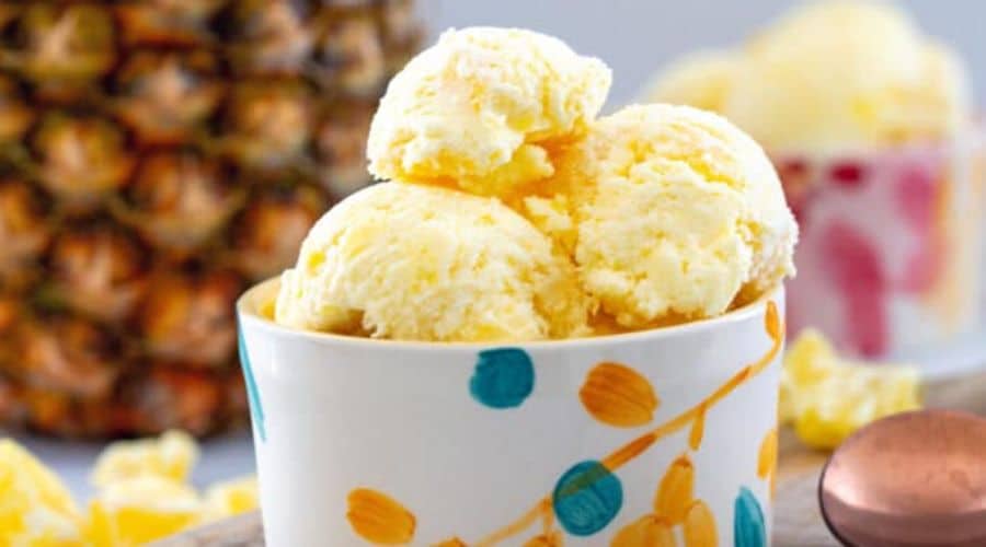 Tropical Pineapple Ice Cream