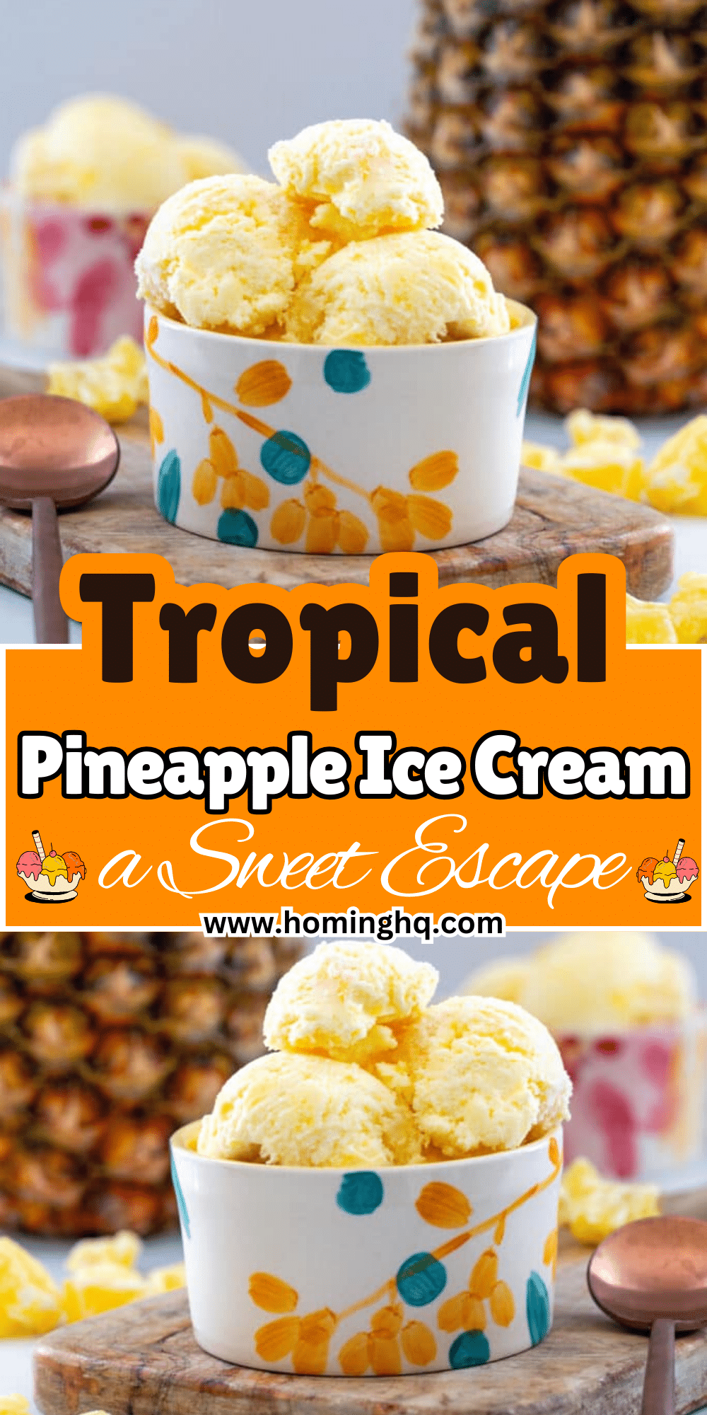 Tropical Pineapple Ice Cream